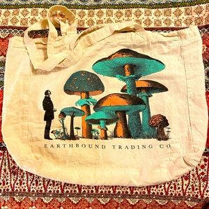 Earthbound Trading Co Mushroom Tote Bag NWOT